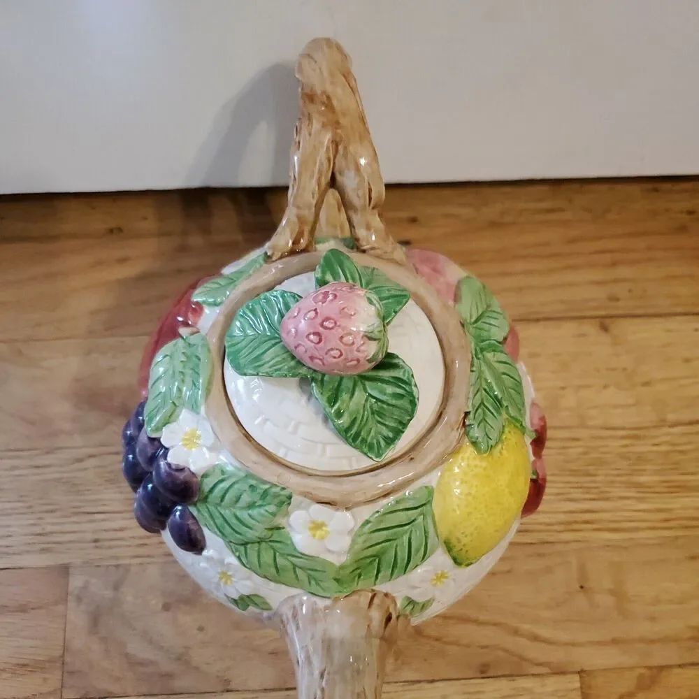 Fitz & Floyd Fruit Flair Teapot High Tea 1980s Vintage